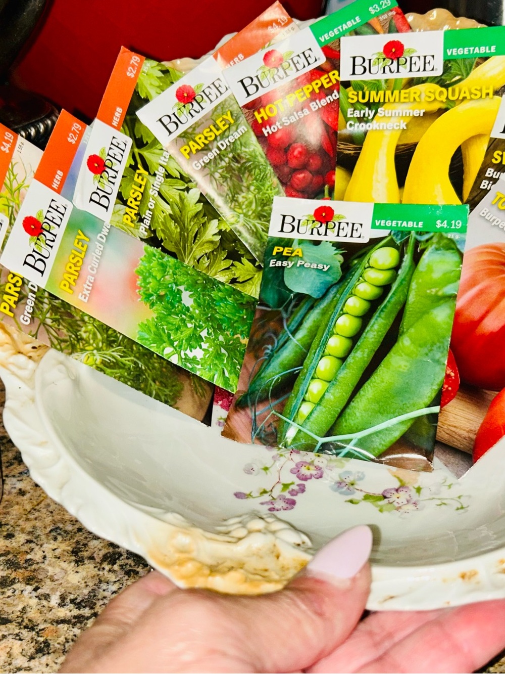 Premium Selection $50 Vegetable Seed Packets Including Little Gray Potting